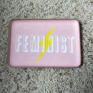 World market jewelry plate/ holder pink and gold